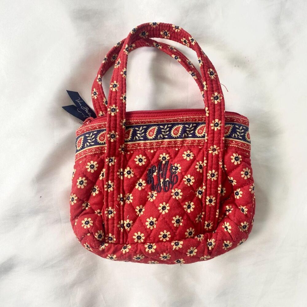 Rare Vera Bradley Americana Red mini bag Paddy Monogram